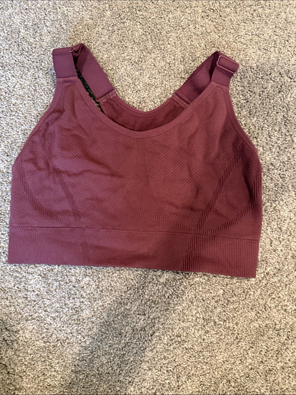 New Balance Maroon Seamless Sports Bra